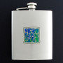 Stars Flask in 8 Oz. Stainless Steel