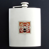 Firefighter Flasks in 8 Oz. Stainless Steel