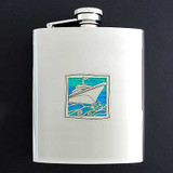 Personalized Cruise Ship Flask 8 Oz. Stainless Steel
