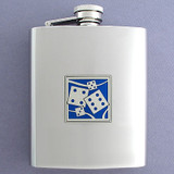 Dice Flask 8 Oz. Mirror Finish Stainless Steel