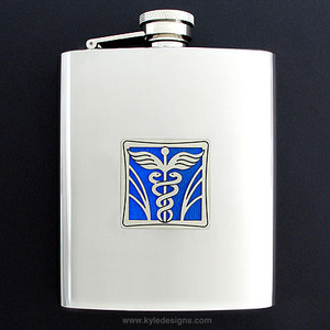 Physician Flasks in 8 Oz. Stainless Steel