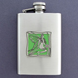 Fine 3 Oz Brushed Stainless Steel Fairy Flasks