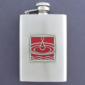 3 Oz. Drinking Flask with Blood Drop