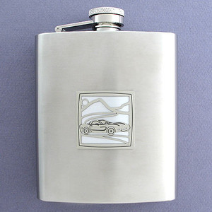 Dragster Gifts Flask in 8 Oz. Stainless Steel
