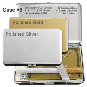 Long Thin Metal Wallet Cigarette Case for Credit Cards & 100s