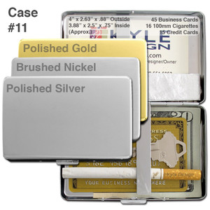 Thick Silver Credit Card Wallet / Cigarette Case