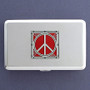 Peace Sign Metal Credit Card Wallets or Cigarette Cases