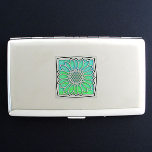 Sunflower Metal Cigarette Case Wallet
