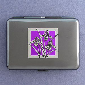 Iris Flower Credit Card Wallet & Cigarette Case