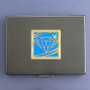 Diamond Motif Metal Credit Card Holder or Cigarette Case