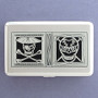 Pirates Skull & Crossbones Metal Wallet Cigarette Case