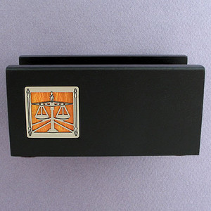 Lawyers Office Desk Wood Business Card Holders