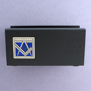 Freemason Wood Business Card Holders for Office Desk