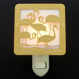 Stained Glass Flamingo Night Light