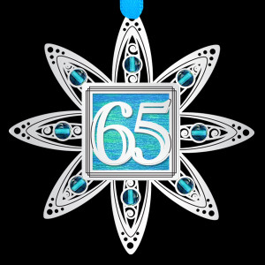 65th Anniversary Ornament in Silver