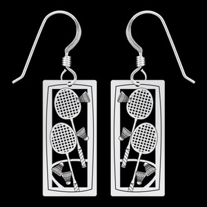 Badminton Player Earrings