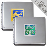 Square Business Card Holder Case 3.25" - 100+ Personalized Designs