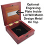Engraving Tag Inside Jewelry Box Lid - Silver or Gold