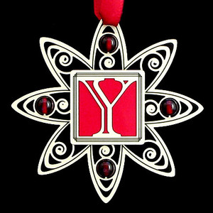 Monogram Letter Y Holiday Ornament