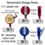 Retractable ID Badge Holder Clip Types