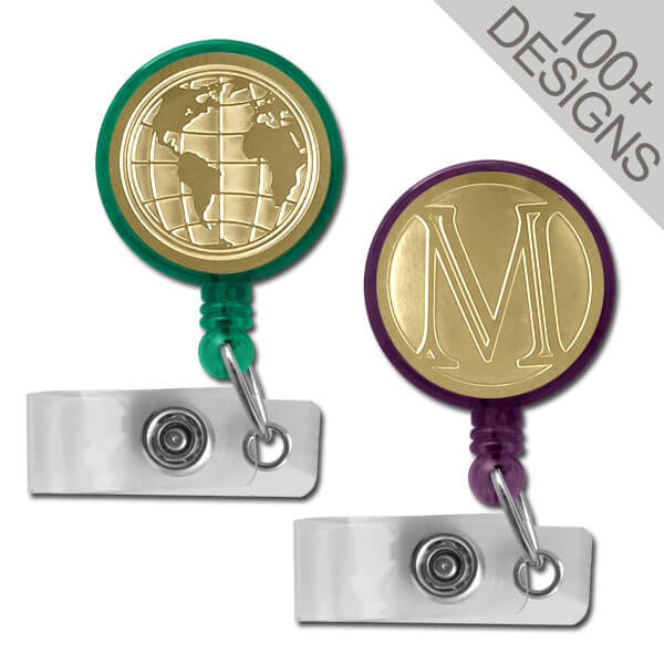 Unique Gold Retractable ID Badge Holder Reels in 100s of Designs