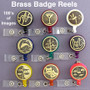 Decorative Brass Name Badge Holders in Cool Designs