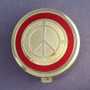 Peace Symbol Pill Box - Red