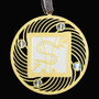 Gold and silver dollar symbol ornament.