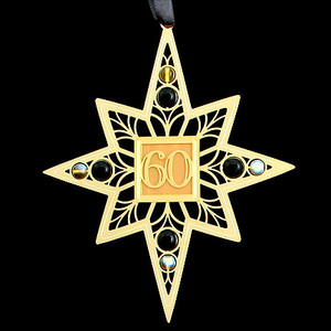 Golden 60's Christmas Ornament
