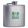 Green shamrock flask