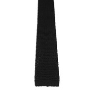 ChippBlack Silk Knit Tie