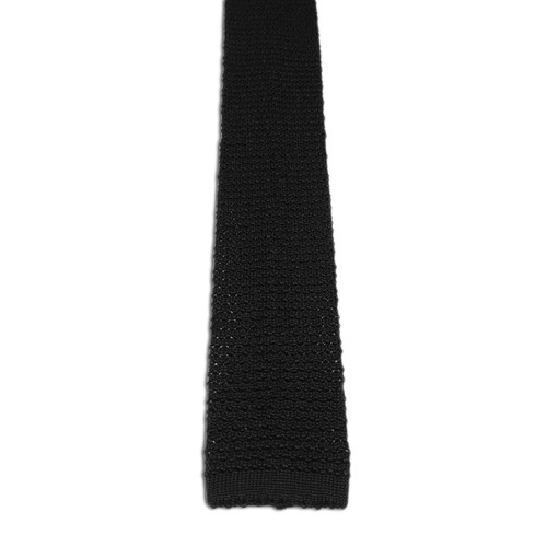 ChippBlack Silk Knit Tie