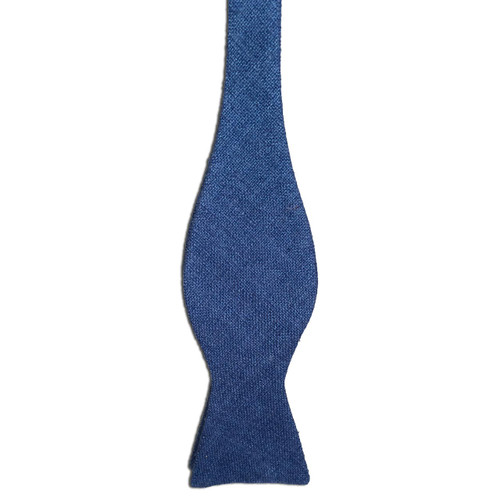 French Blue Silk Matka Bow Tie