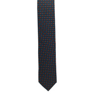Chipp Navy and Wine Ancient Madder Small Print Tie