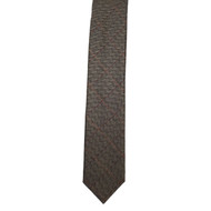 Brown Herringbone Scottish Cashmere Chipp Tie