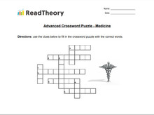 Crossword Puzzle - Advanced - Medicine