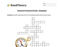 Crossword Puzzle - Advanced - Geography