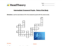Crossword Puzzle - Intermediate - Parts of the Body