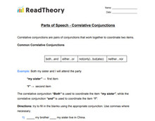 Parts of Speech - Conjunctions - Correlative Conjunctions