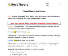 Parts of Speech - Interjections - Identifying Interjections