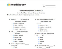 Sentence Completion - Low Intermediate Level - Exercise 5