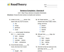 Sentence Completion - Low Intermediate Level - Exercise 6