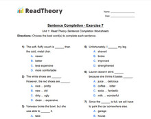 Sentence Completion - Low Intermediate Level - Exercise 7