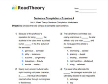 Sentence Completion - Low Advanced (SAT) Level - Exercise 4