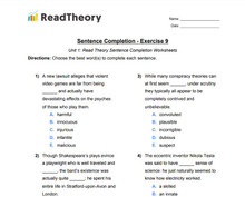 Sentence Completion - Low Advanced (SAT) Level - Exercise 9