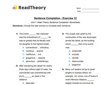 Sentence Completion - Low Advanced (SAT) Level - Exercise 12