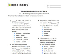 Sentence Completion - Low Advanced (SAT) Level - Exercise 19