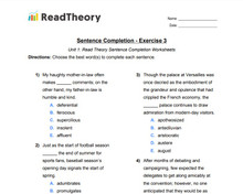 Sentence Completion - High Advanced (GRE) Level - Exercise 3
