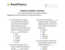 Sentence Completion - High Advanced (GRE) Level - Exercise 5