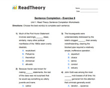 Sentence Completion - High Advanced (GRE) Level - Exercise 8
